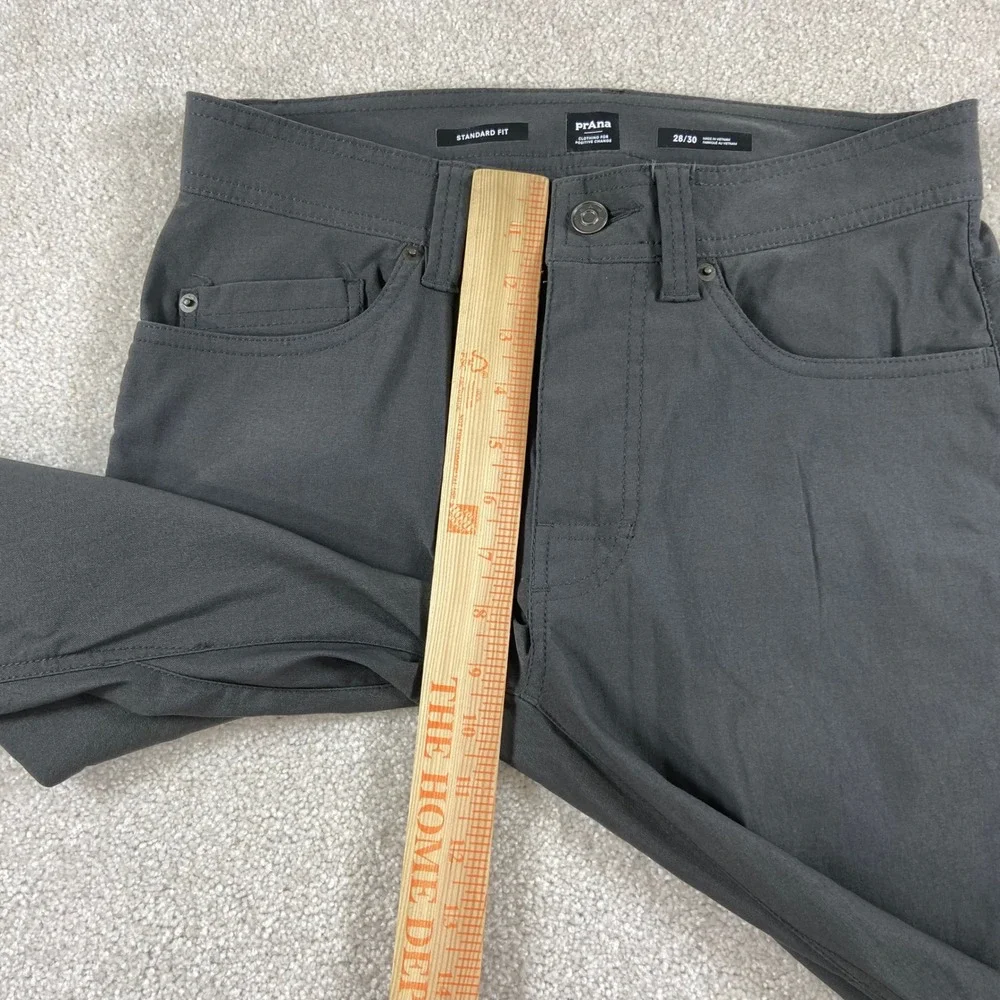 Prana Brion II Pant Men 28x30 Charcoal Grey Standard Fit 1969771 Stretch Hiking